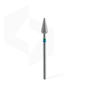 STALEKS PRO EXPERT DUO blue-green pointed pear diamond nail drill bit, 5 × 12 mm
