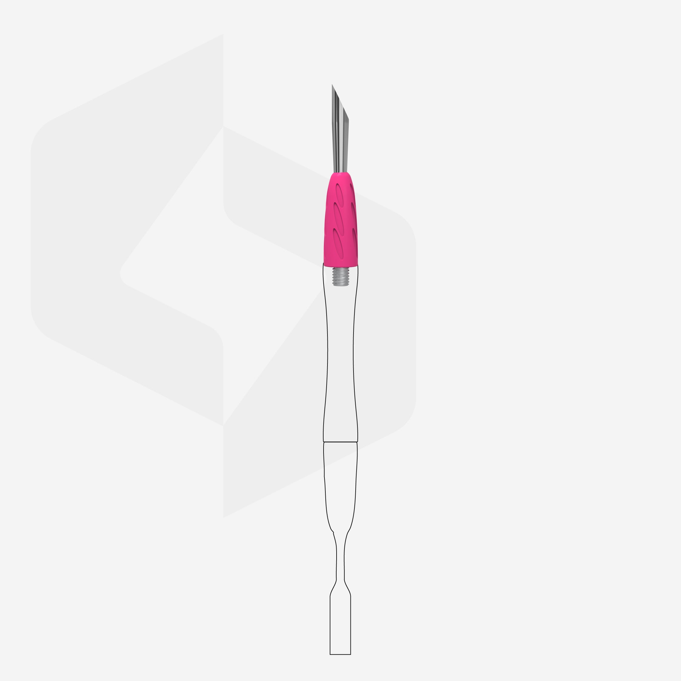 STALEKS PRO COMBO UNIQ 12 pink bevelled pusher replaceable working part