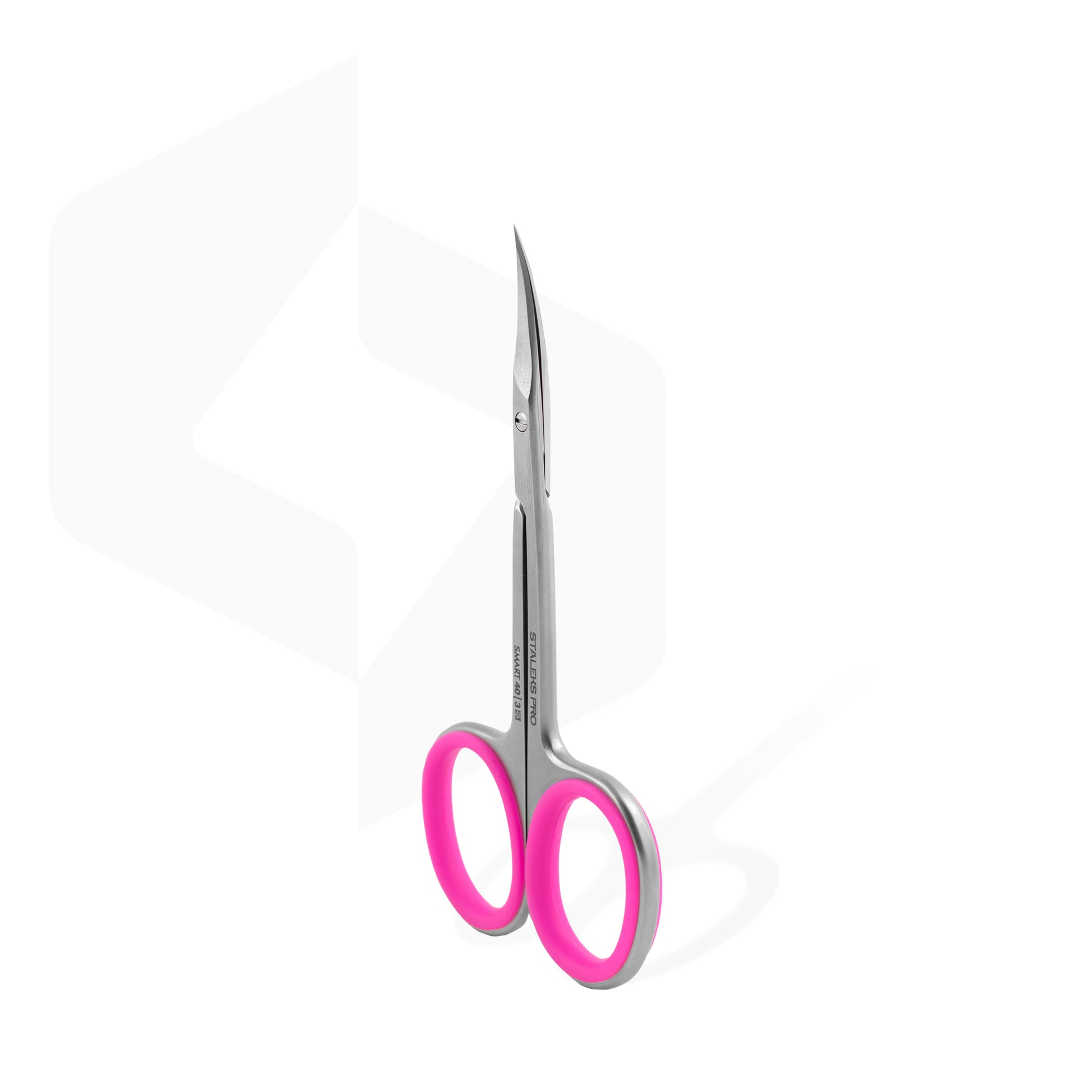 STALEKS PRO SMART 40 TYPE 3 professional cuticle scissors with pink silicone ring inserts