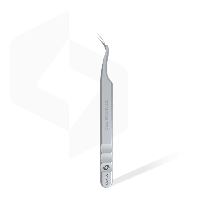 STALEKS PRO EXPERT 45 TYPE 1 curved lash tweezers with nano-notched fibre tips