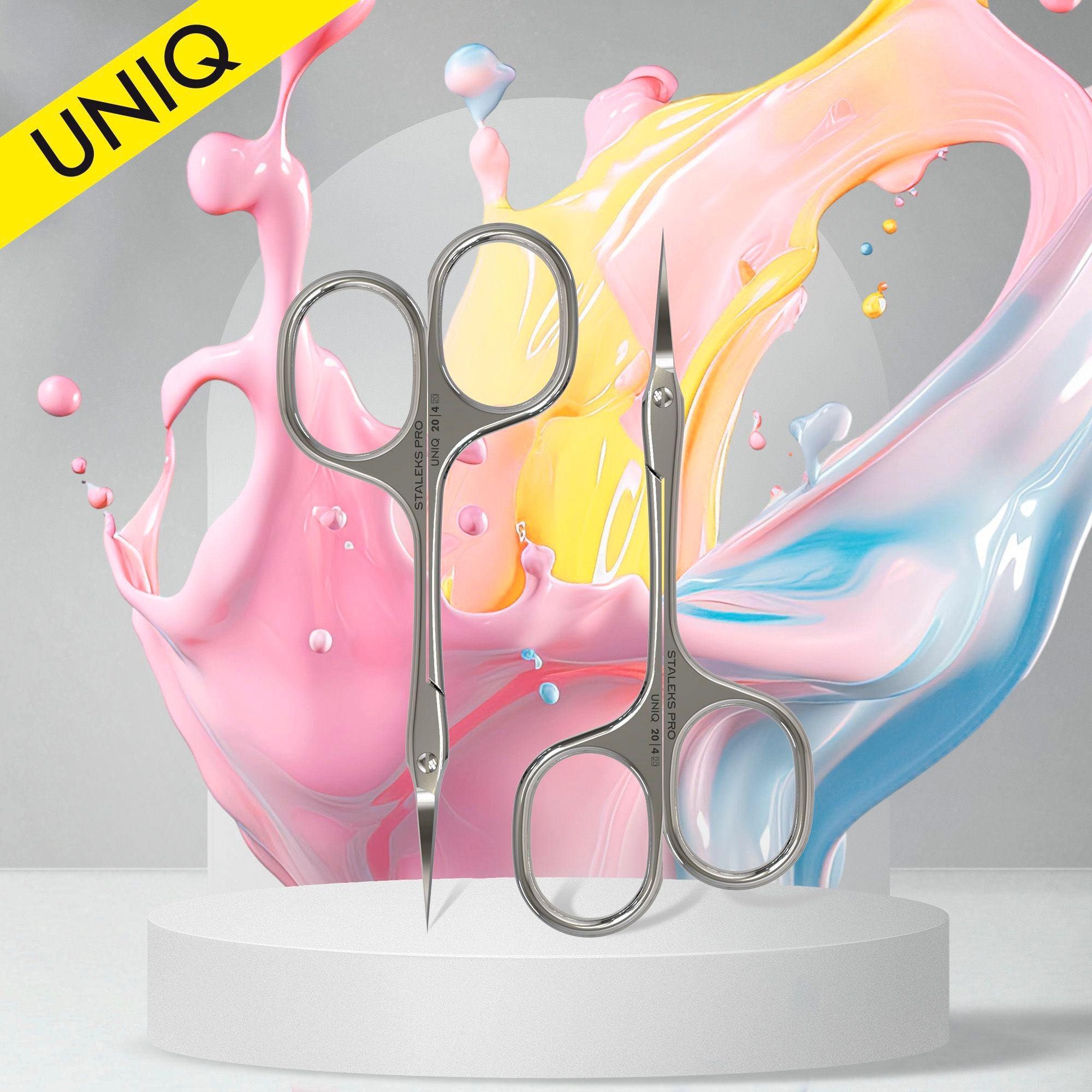 STALEKS PRO UNIQ 20 TYPE 4 asymmetric cuticle scissors