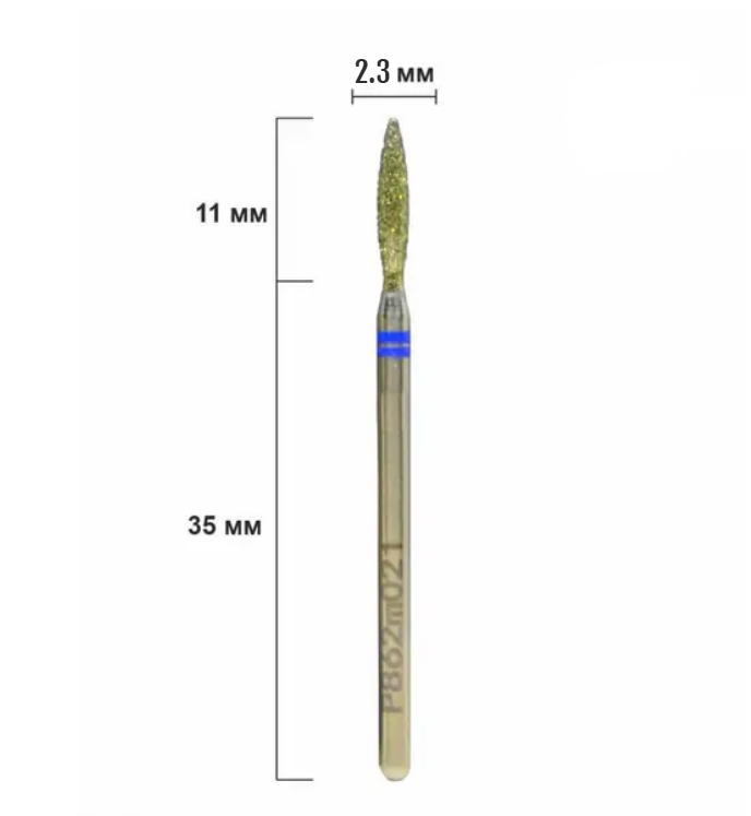 Nisima Diamond Nail Drill Bit Flame, 2.3 mm, Medium