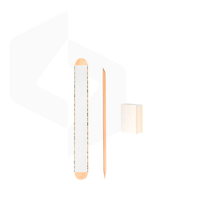STALEKS PRO EXPERT 30 disposable nail set with file buffer and orange stick 