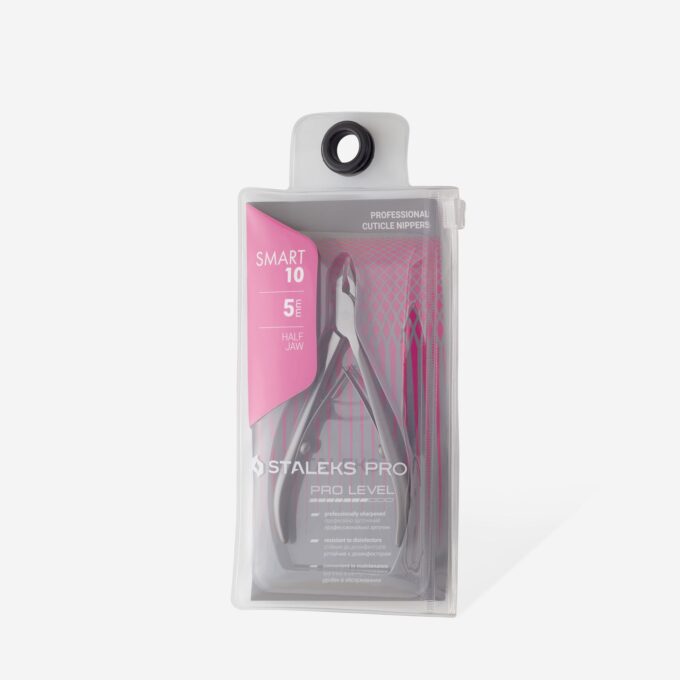 STALEKS PRO SMART 10 stainless steel professional cuticle nippers with 5 mm blades