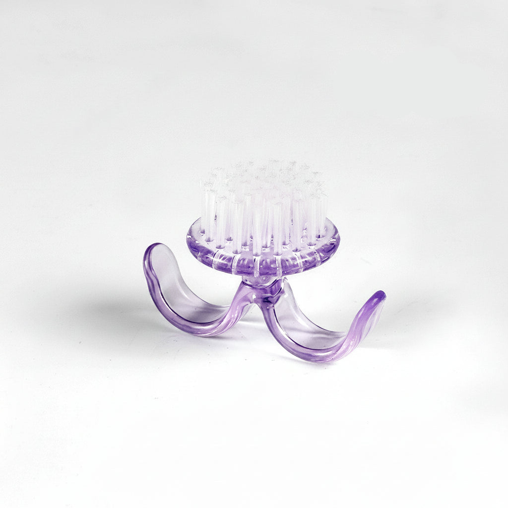Nail Dust Brush with Cover Purple