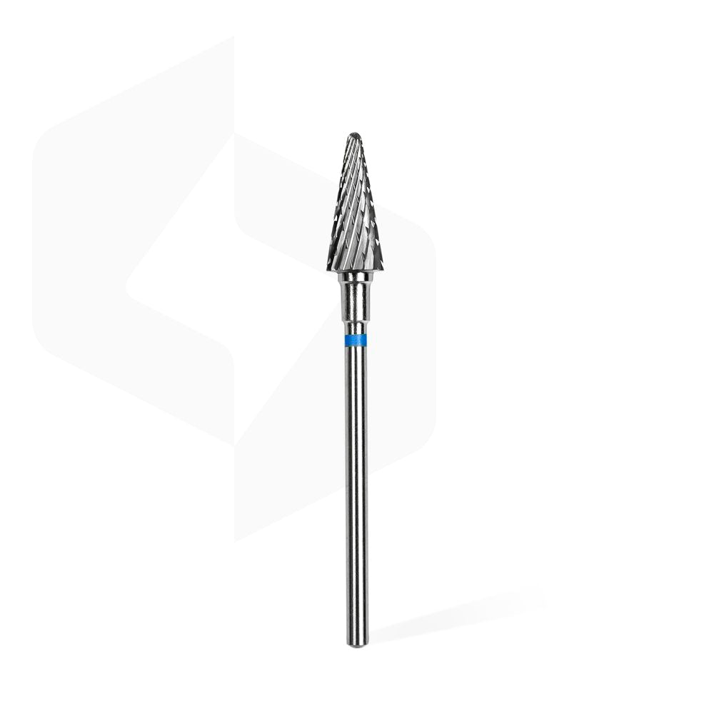 STALEKS PRO EXPERT blue cone carbide nail drill bit, 6 × 14 mm