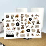 Tyuning Nails Nail Sliders №147 – Teddy Bear, Books & Cookies product sheet