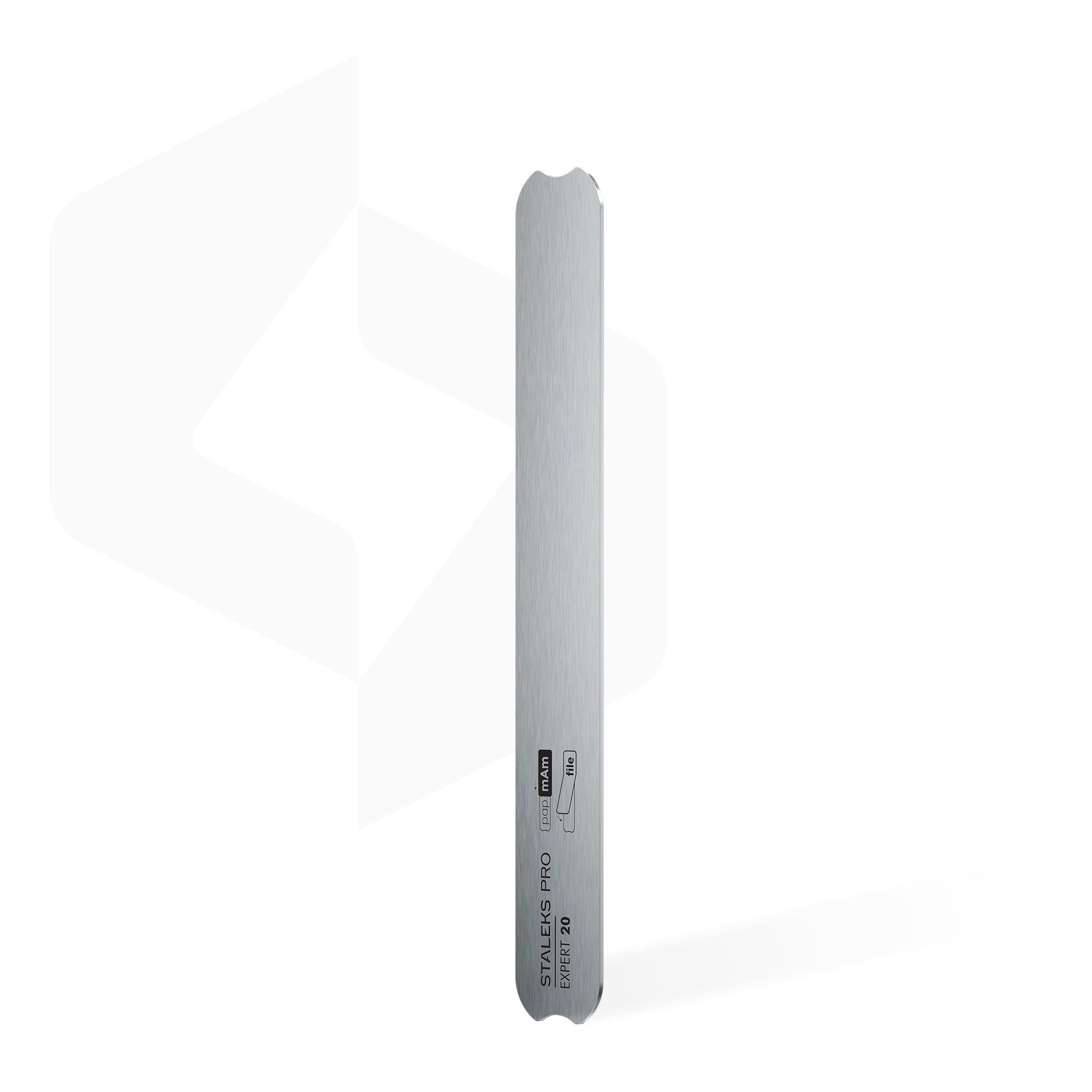STALEKS PRO EXPERT 20 reusable straight stainless steel nail file base