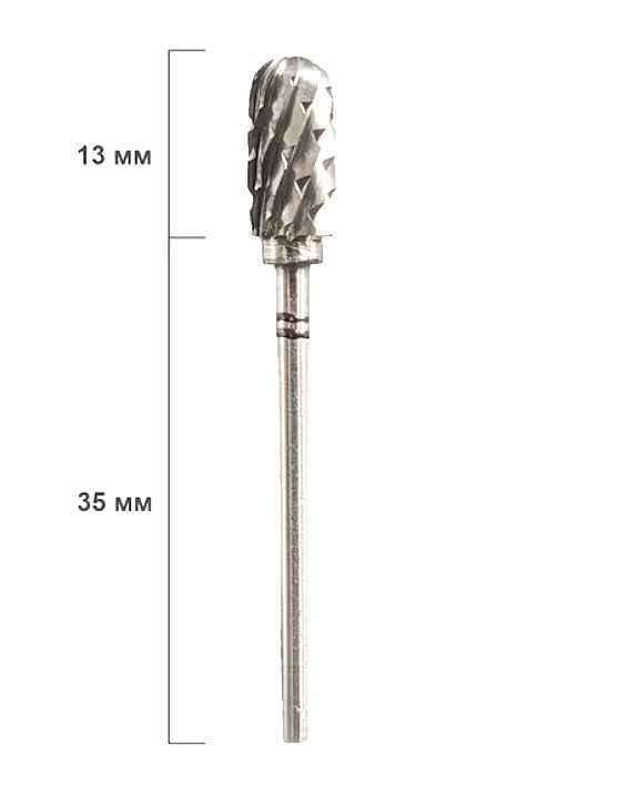 Nisima Carbide Nail Drill Bit Rounded Cylinder, 6.5 mm, Super Coarse