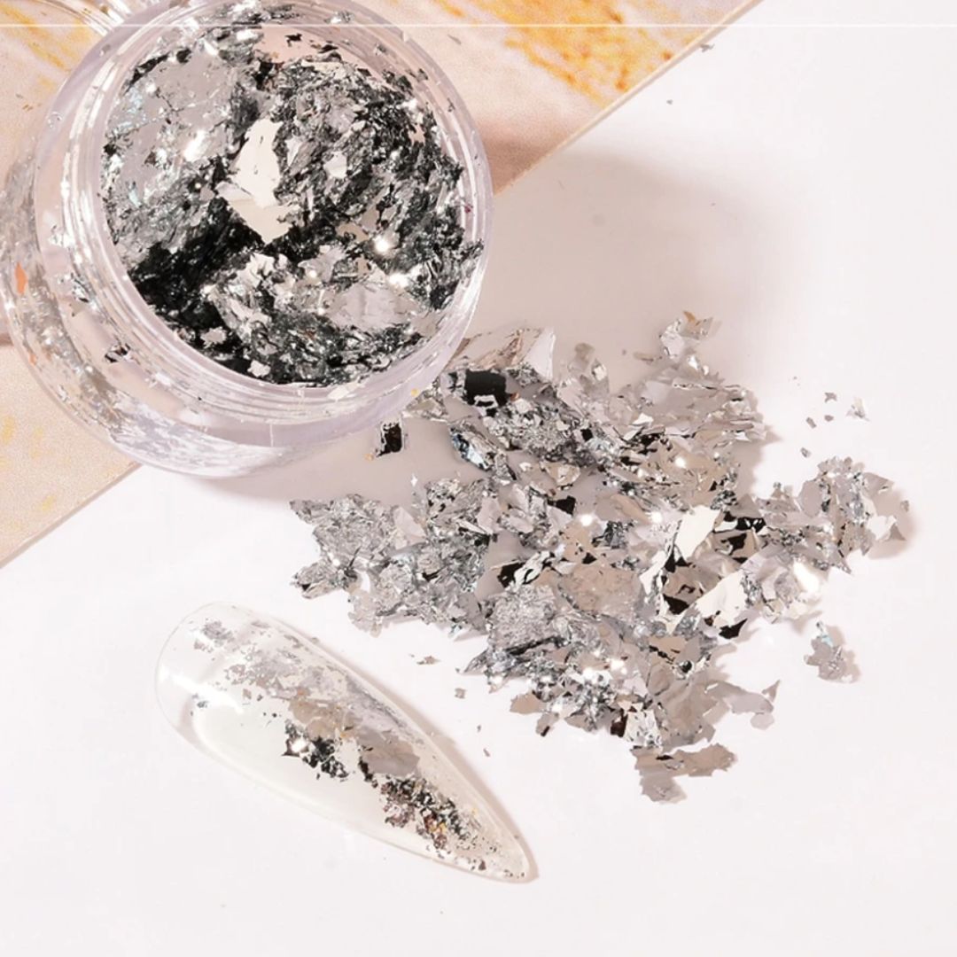 Metallic Nail Art Foil, Gold, Silver and Champagne