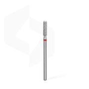STALEKS PRO EXPERT red rounded cylinder diamond nail drill bit, 2.5 × 10 mm