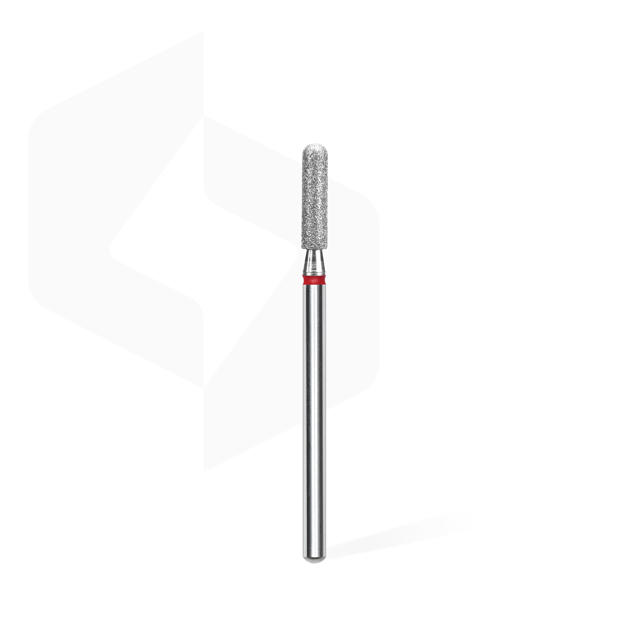 STALEKS PRO EXPERT red rounded cylinder diamond nail drill bit, 2.5 × 10 mm